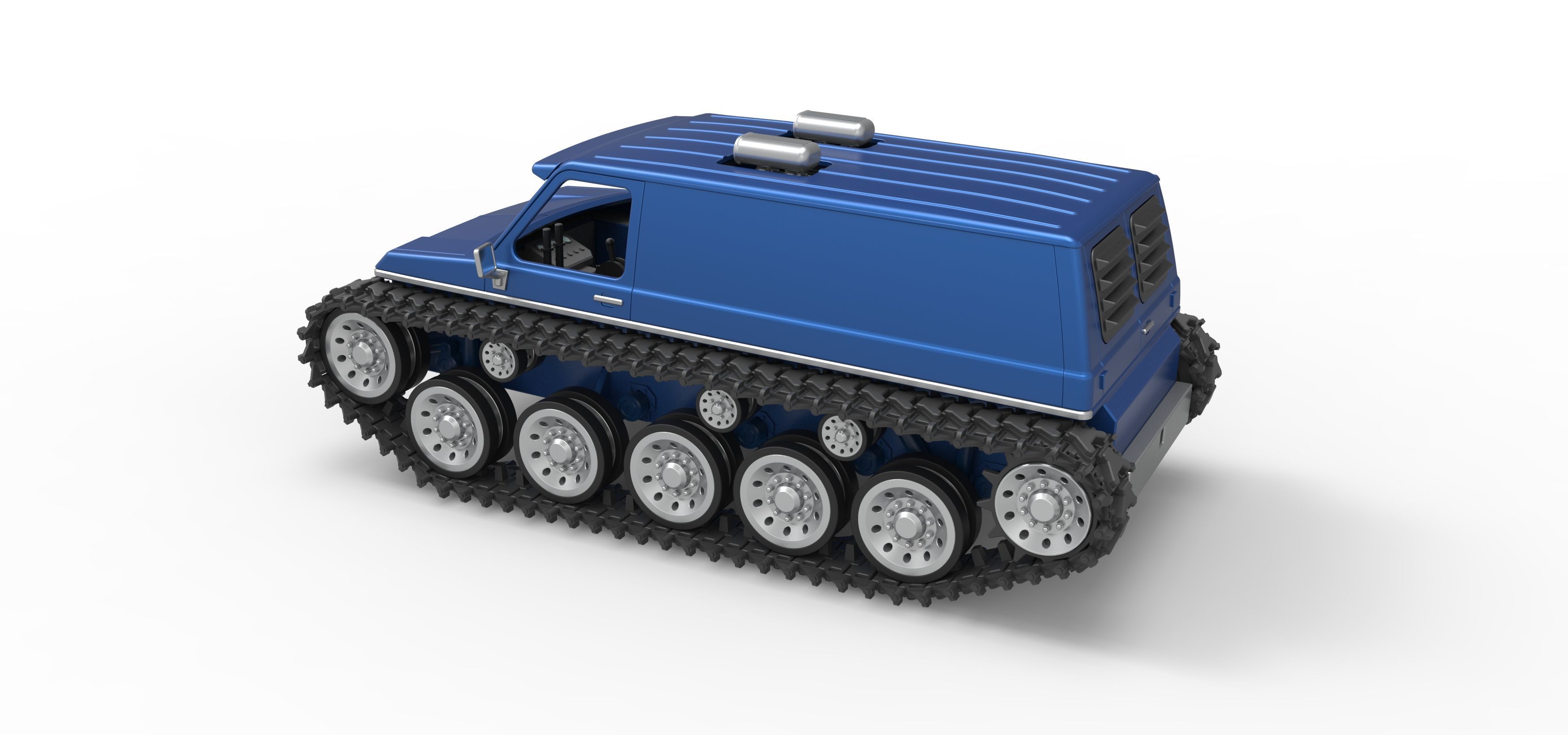 Vintage Monster tank Version 5 Scale 1 to 25 3D print model_12