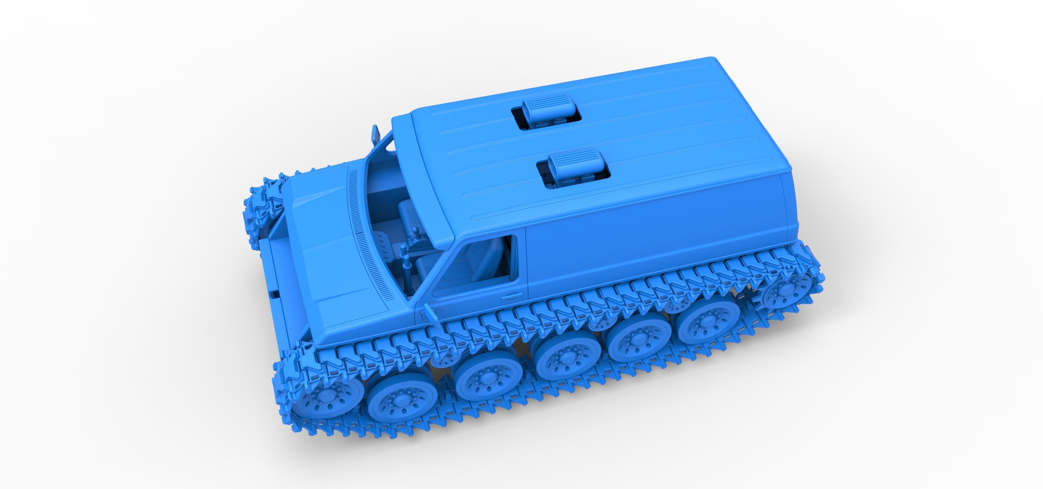 Vintage Monster tank Version 5 Scale 1 to 25 3D print model_32