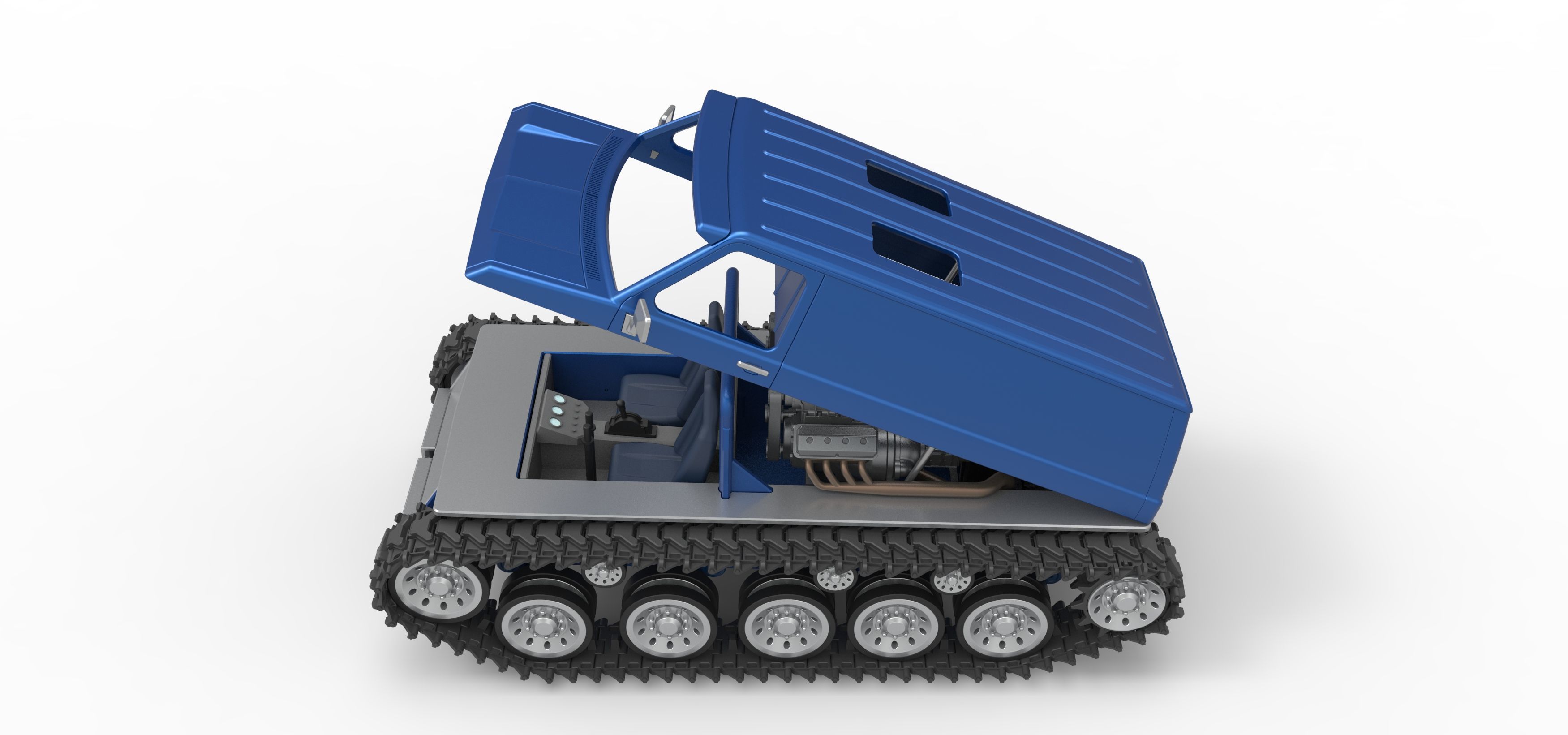 Vintage Monster tank Version 5 Scale 1 to 25 3D print model_26