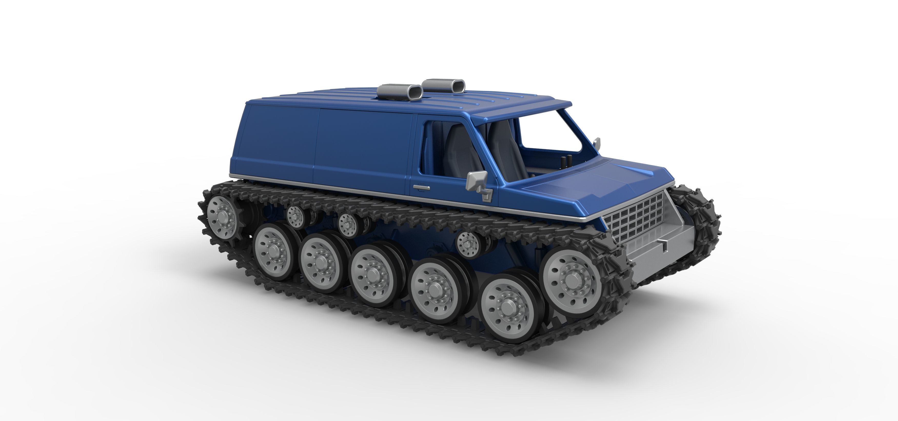 Vintage Monster tank Version 5 Scale 1 to 25 3D print model_20