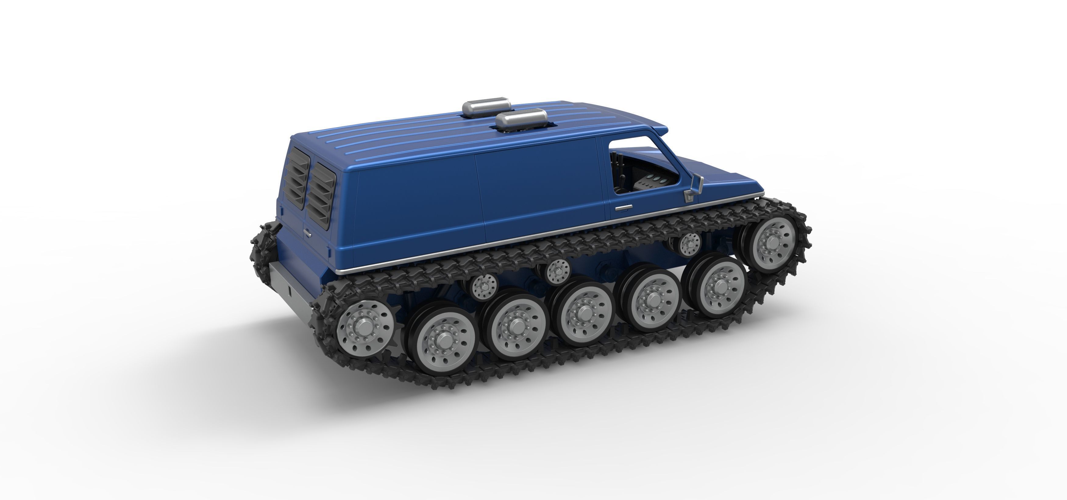 Vintage Monster tank Version 5 Scale 1 to 25 3D print model_18