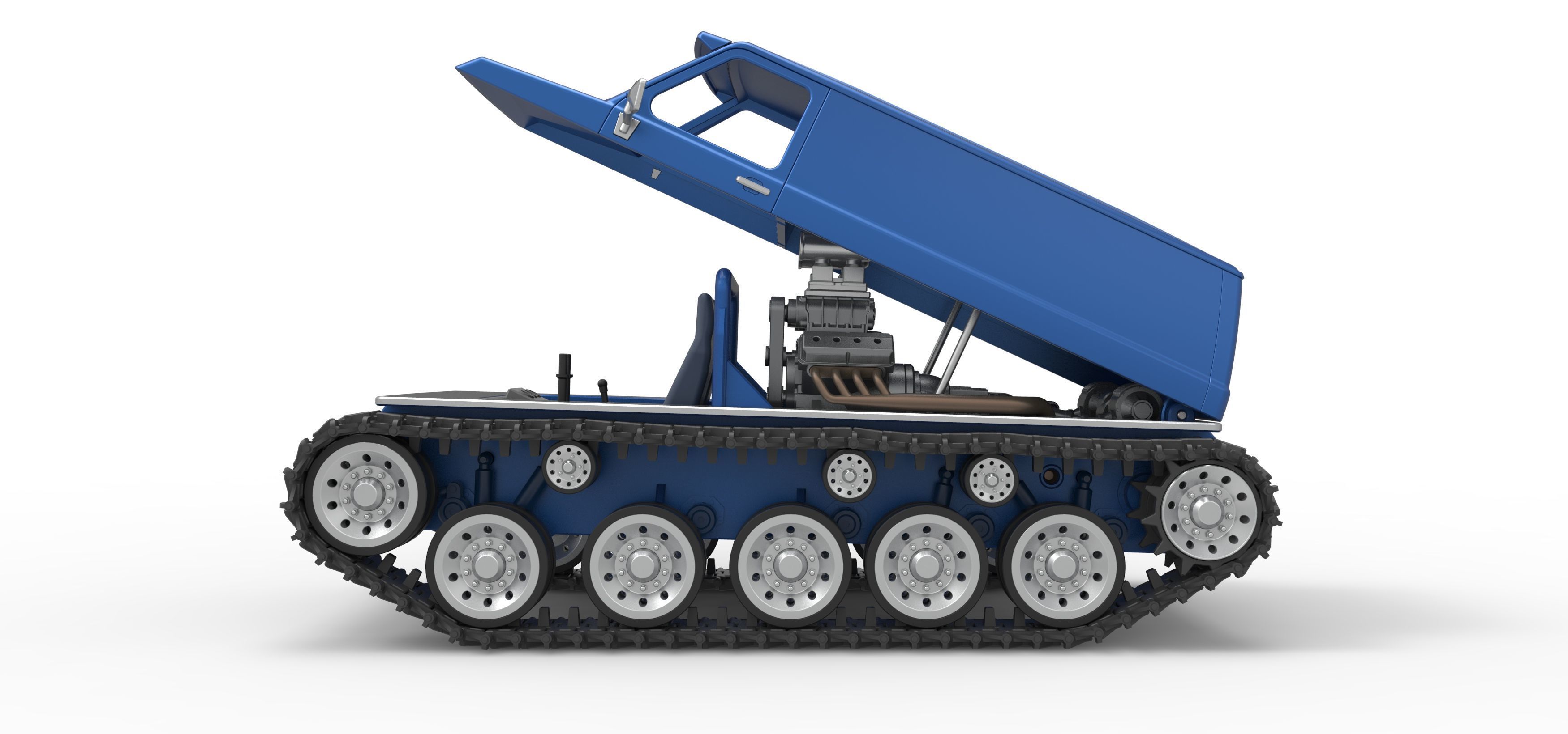 Vintage Monster tank Version 5 Scale 1 to 25 3D print model_25