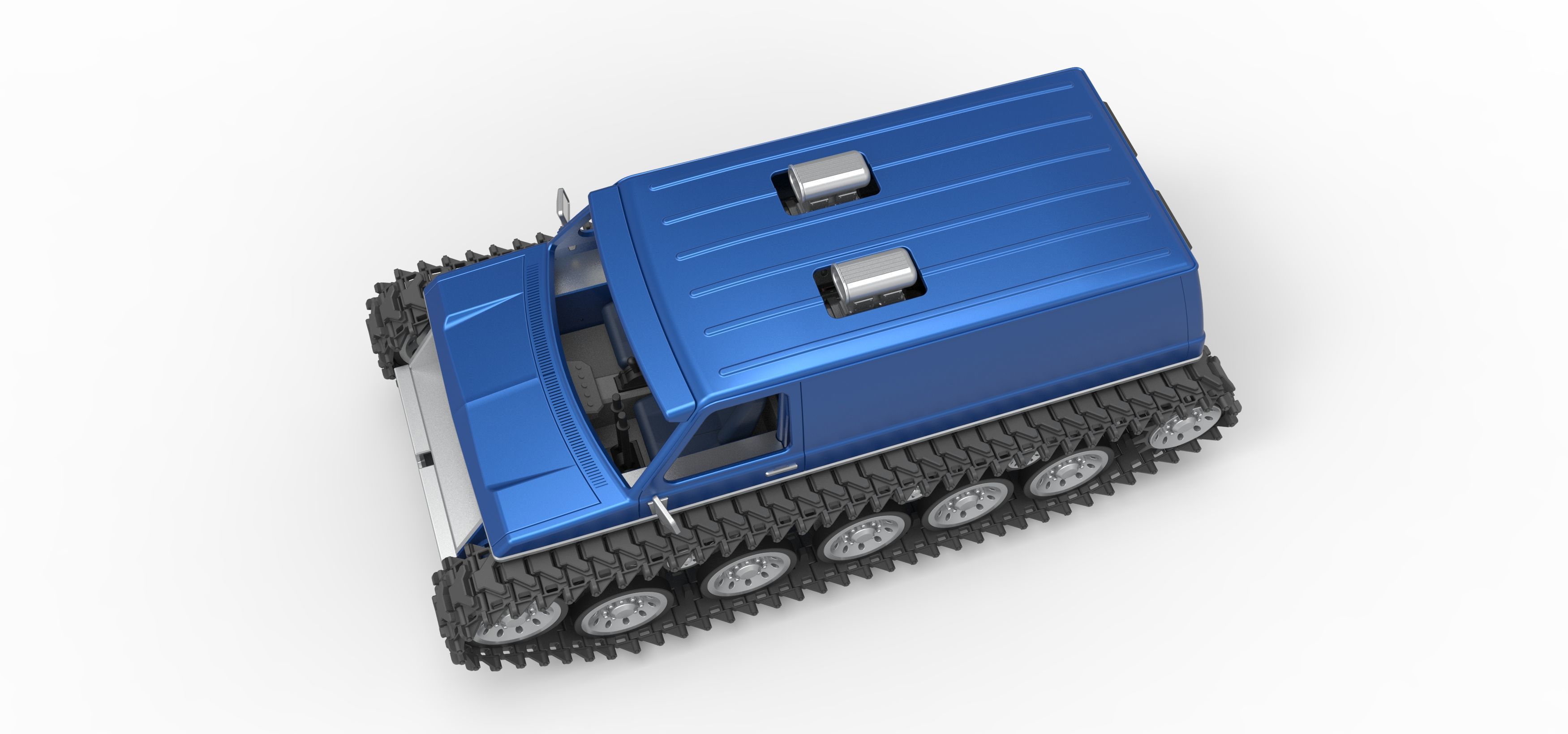 Vintage Monster tank Version 5 Scale 1 to 25 3D print model_4