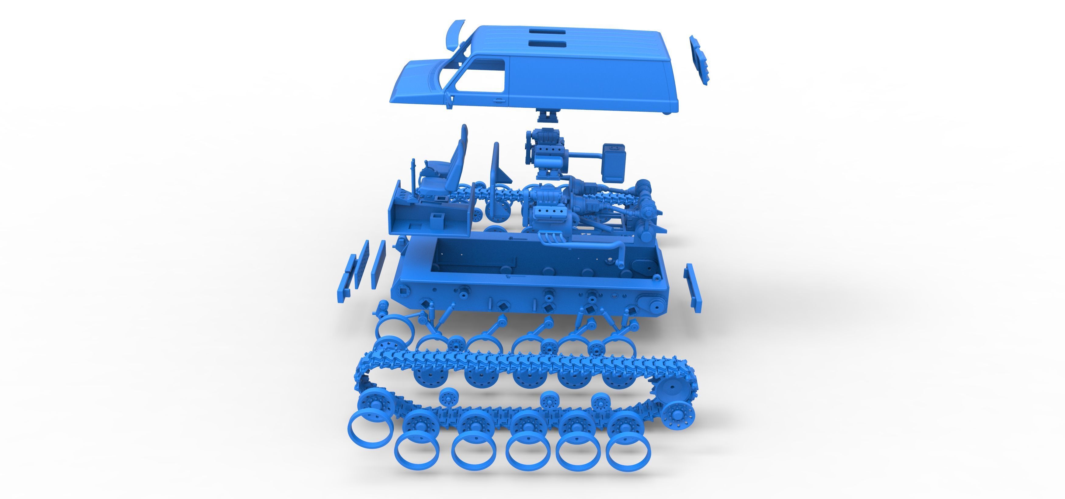 Vintage Monster tank Version 5 Scale 1 to 25 3D print model_63