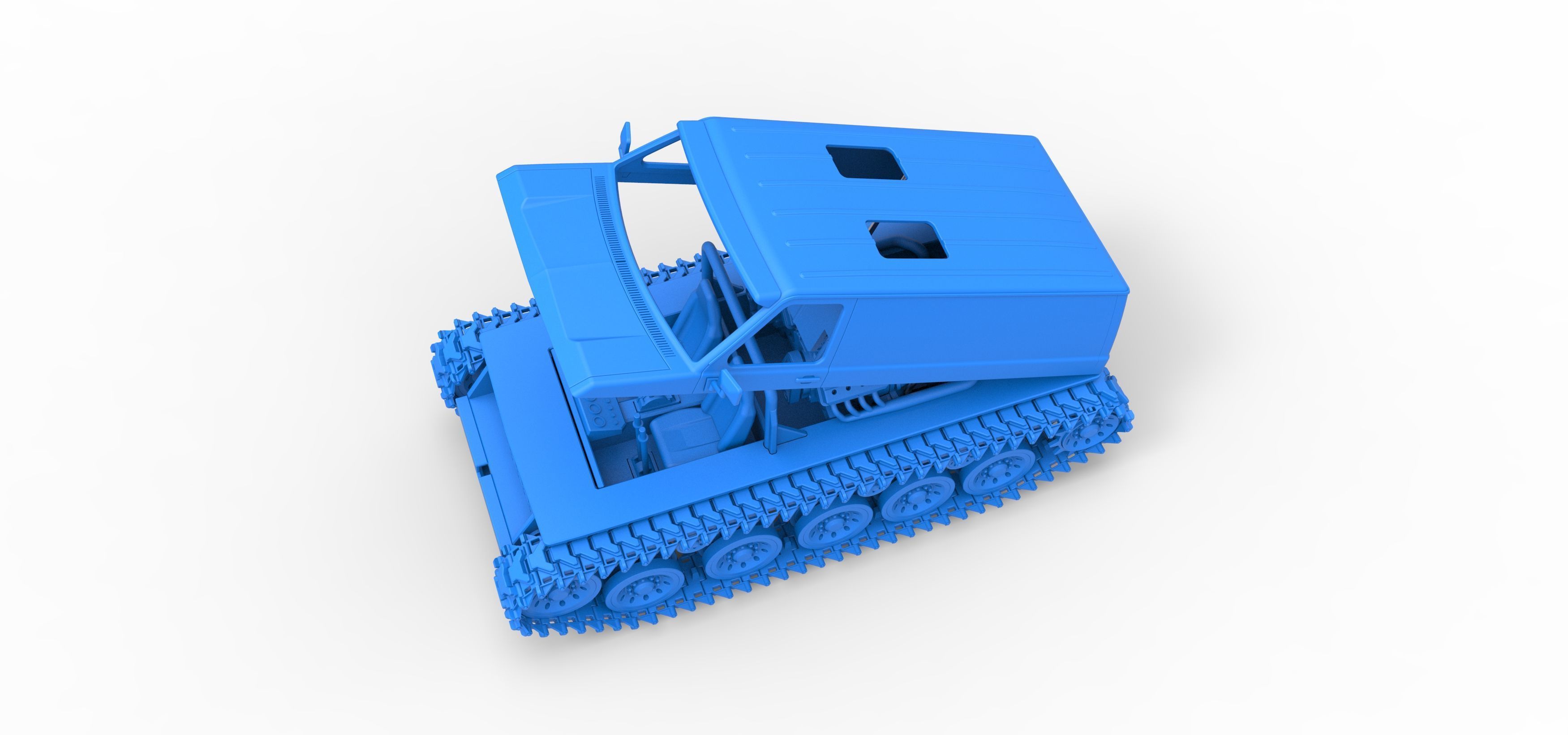 Vintage Monster tank Version 5 Scale 1 to 25 3D print model_48