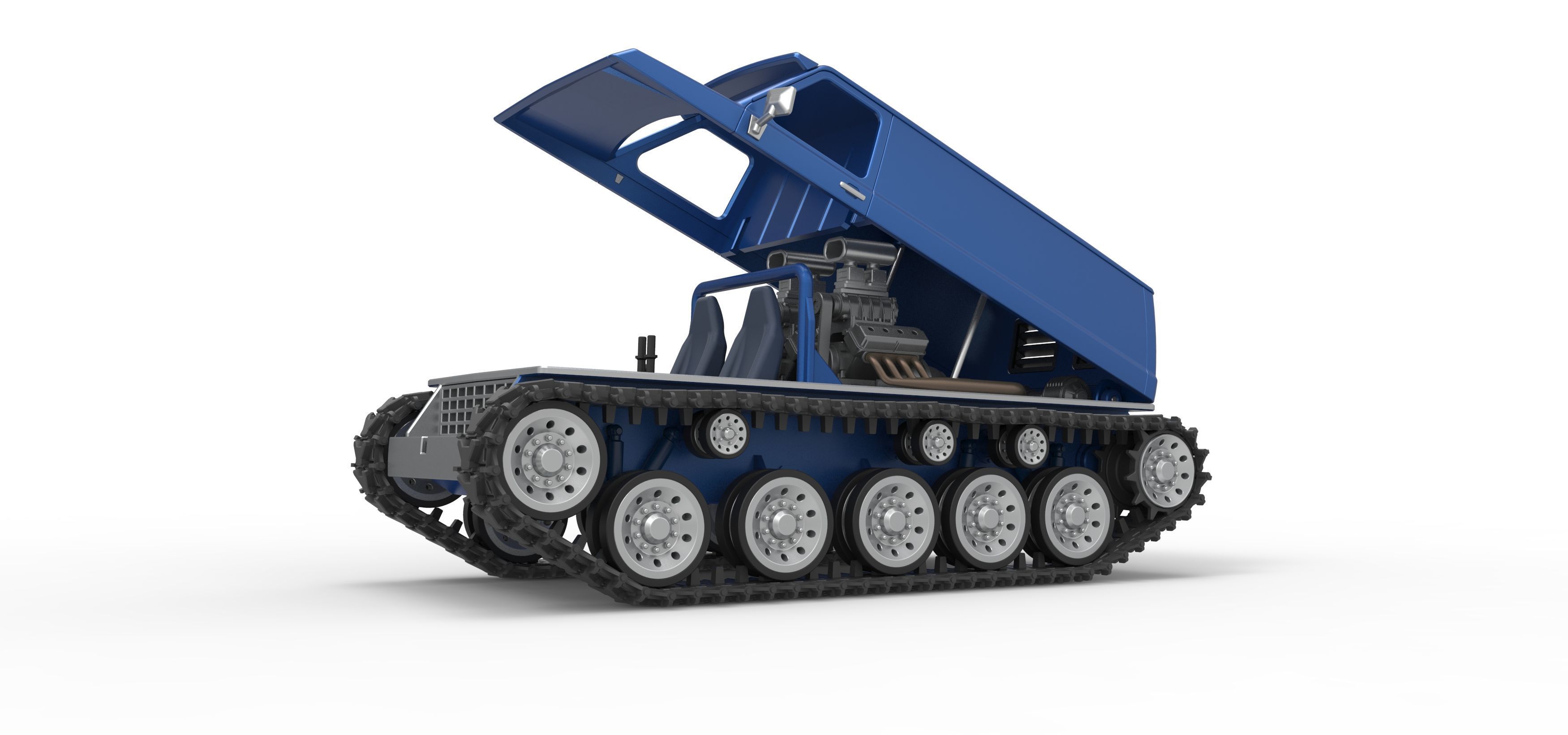 Vintage Monster tank Version 5 Scale 1 to 25 3D print model_22