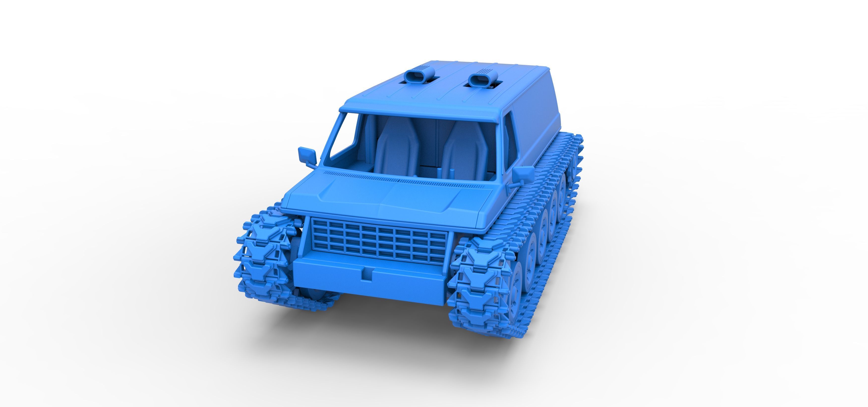 Vintage Monster tank Version 5 Scale 1 to 25 3D print model_33