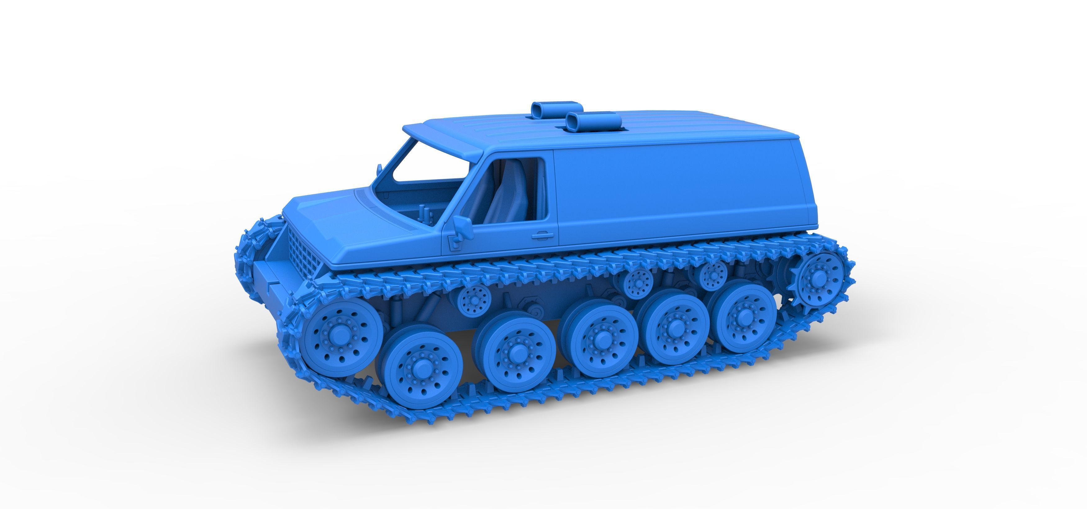 Vintage Monster tank Version 5 Scale 1 to 25 3D print model_29