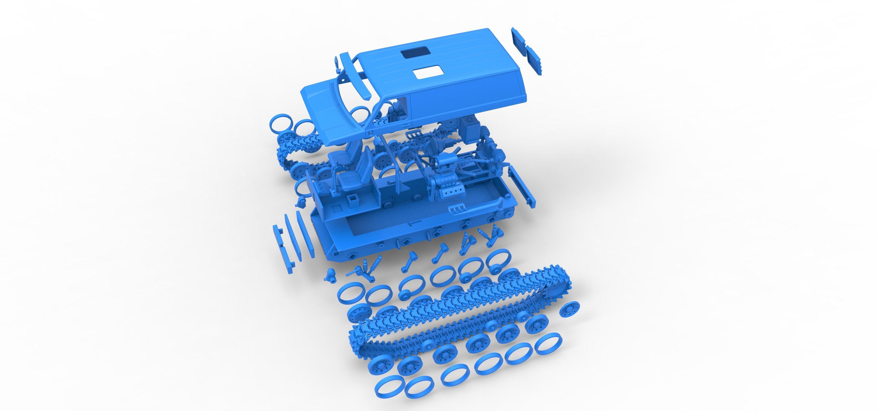 Vintage Monster tank Version 5 Scale 1 to 25 3D print model_60