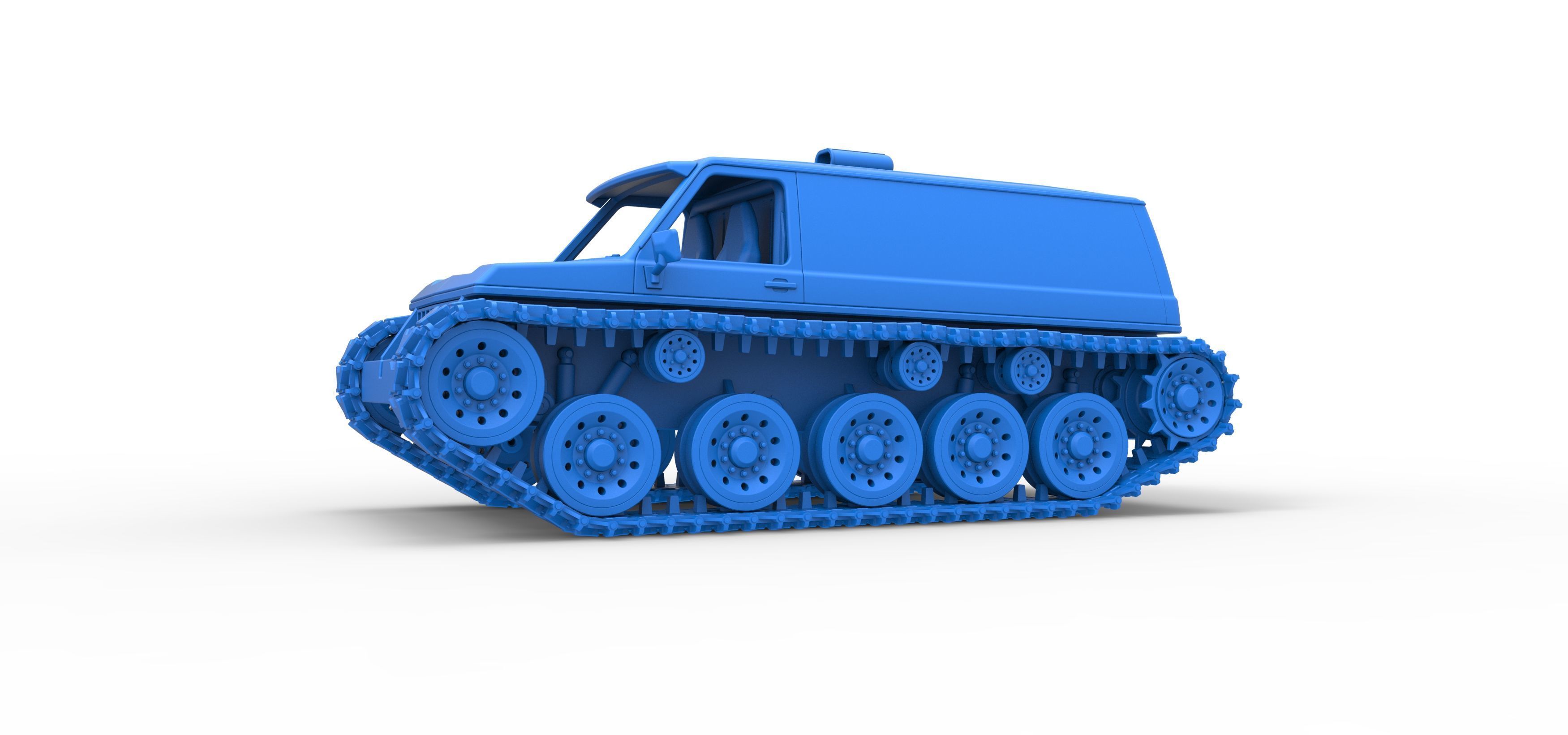 Vintage Monster tank Version 5 Scale 1 to 25 3D print model_30