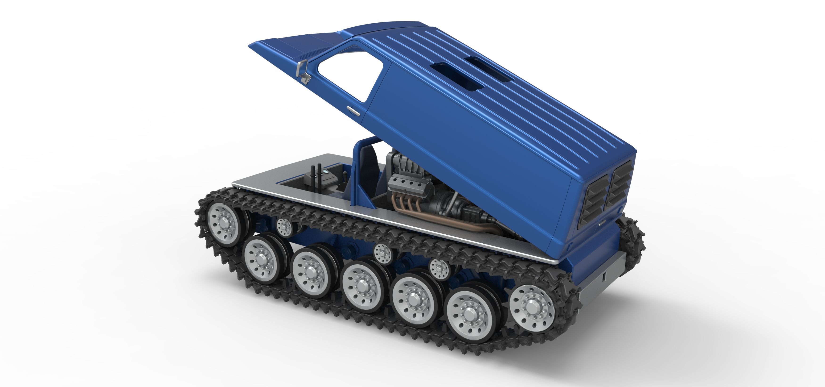 Vintage Monster tank Version 5 Scale 1 to 25 3D print model_27