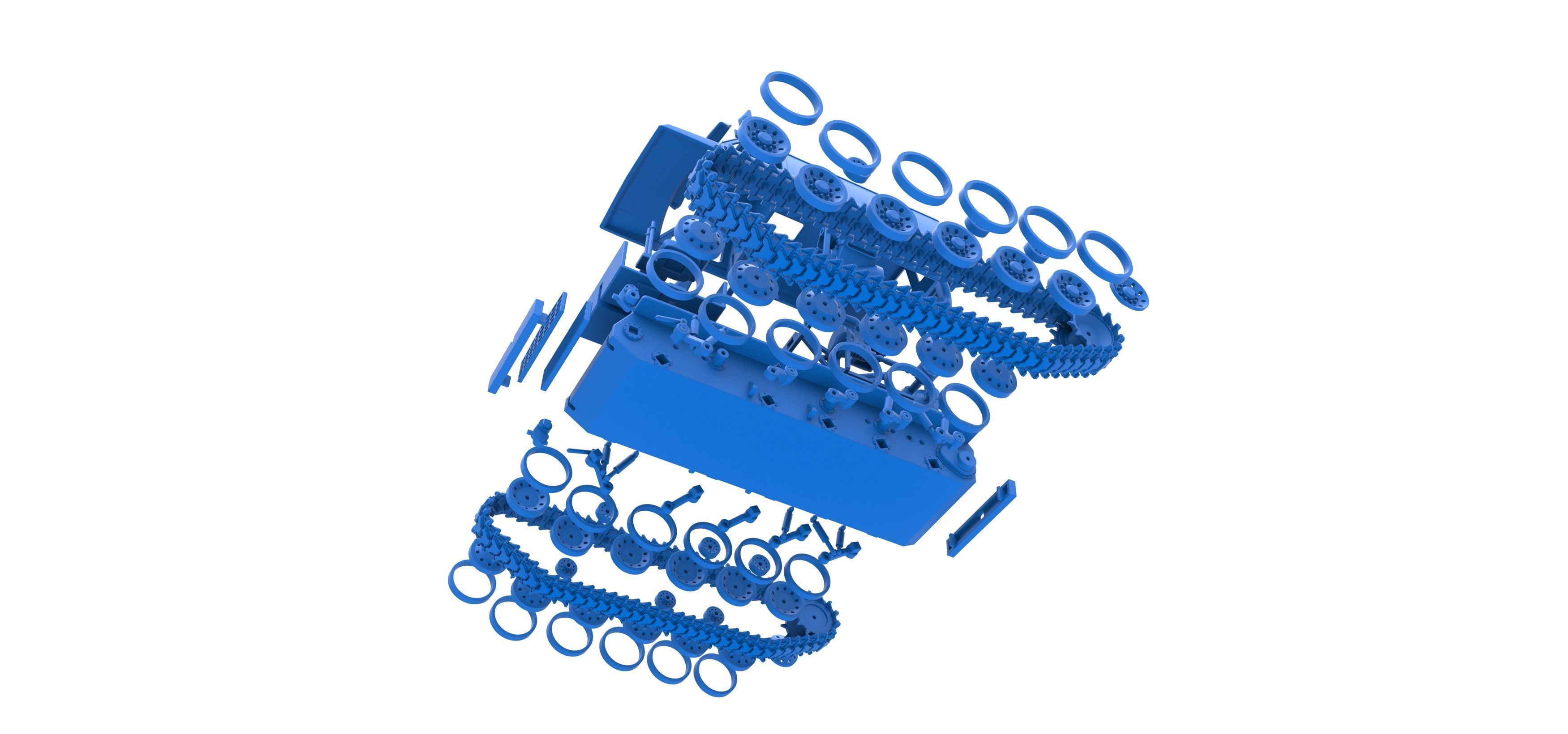 Vintage Monster tank Version 5 Scale 1 to 25 3D print model_59