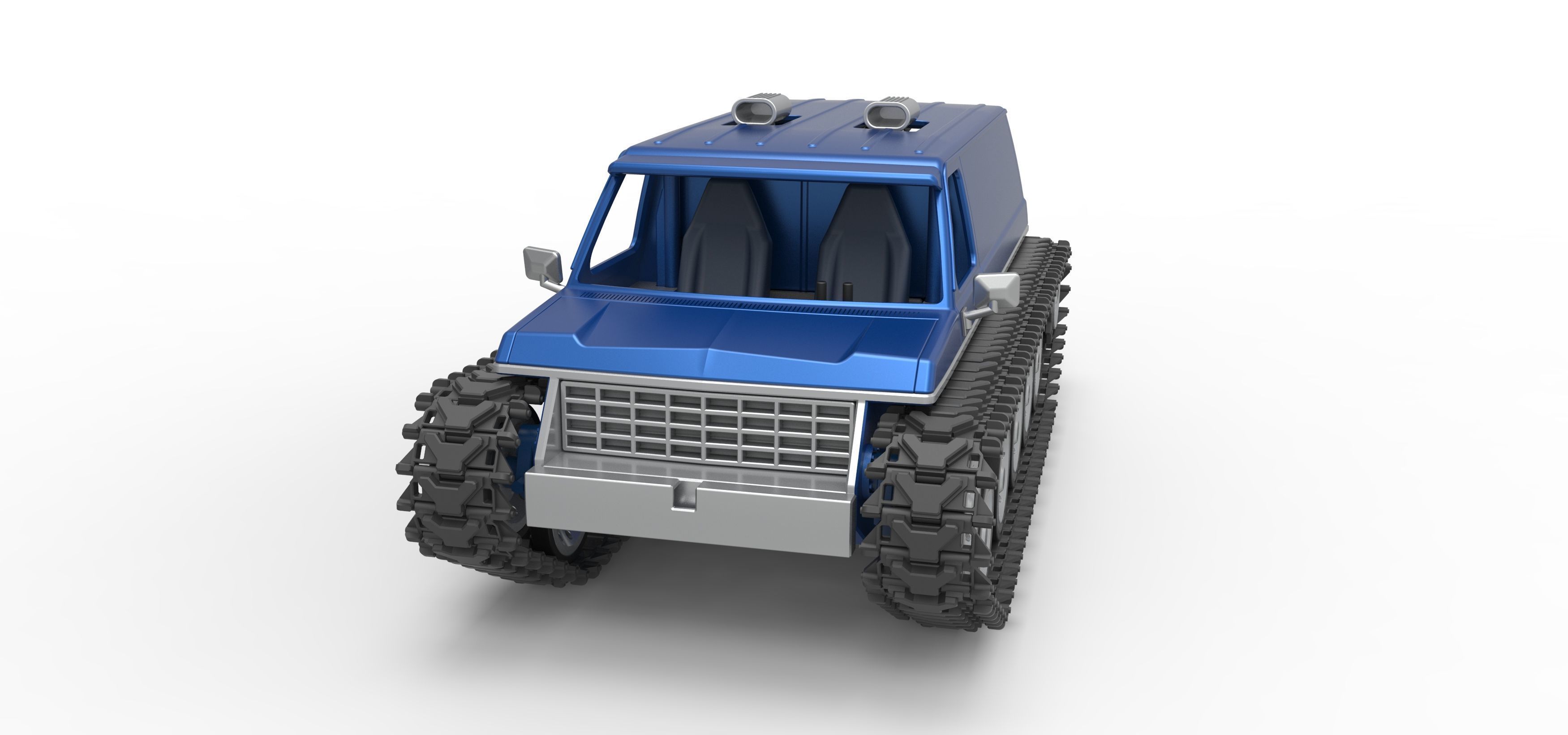 Vintage Monster tank Version 5 Scale 1 to 25 3D print model_5