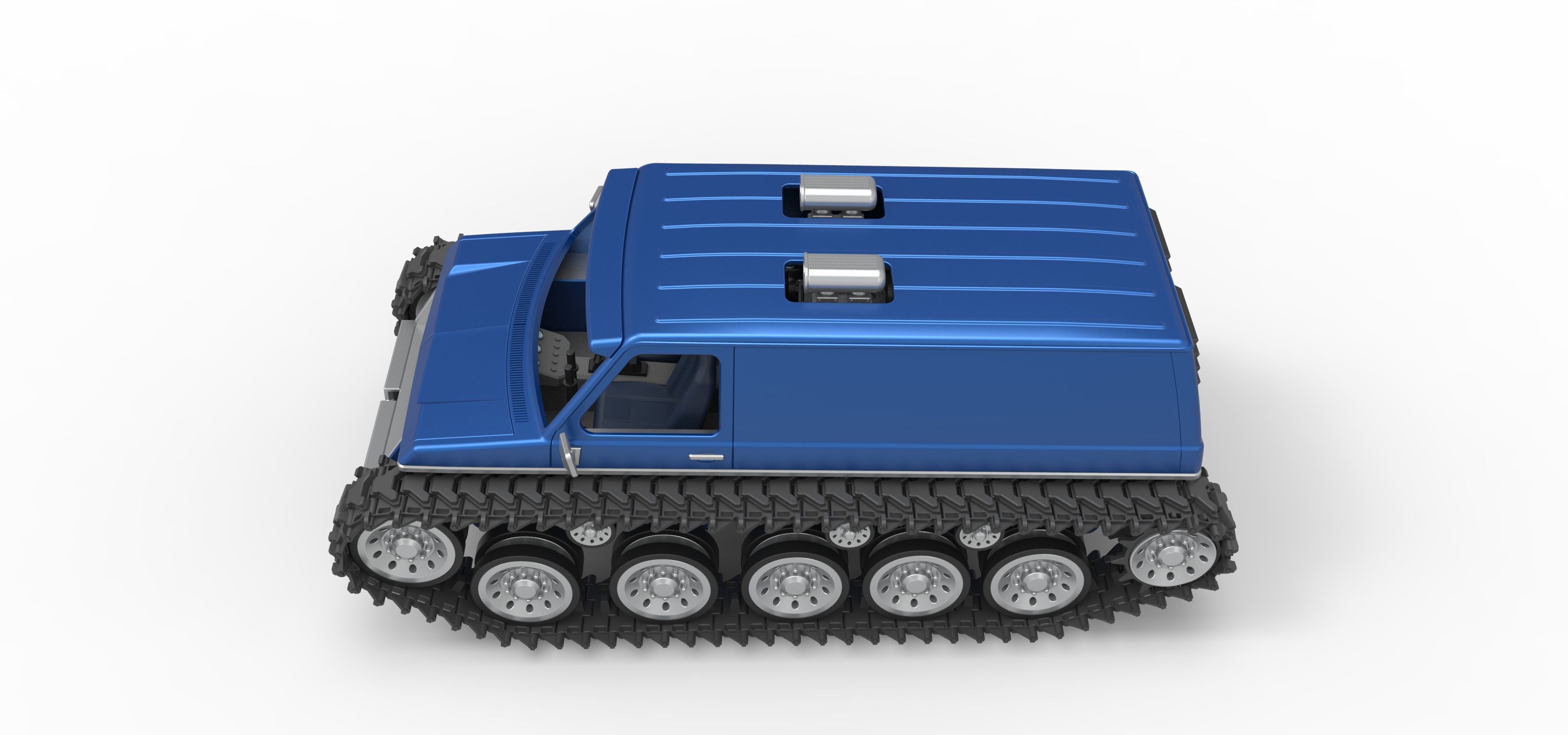 Vintage Monster tank Version 5 Scale 1 to 25 3D print model_10