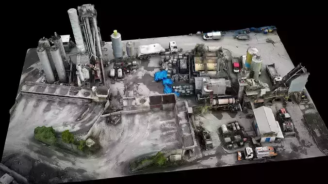 factory plant industrial terrain dronescan  