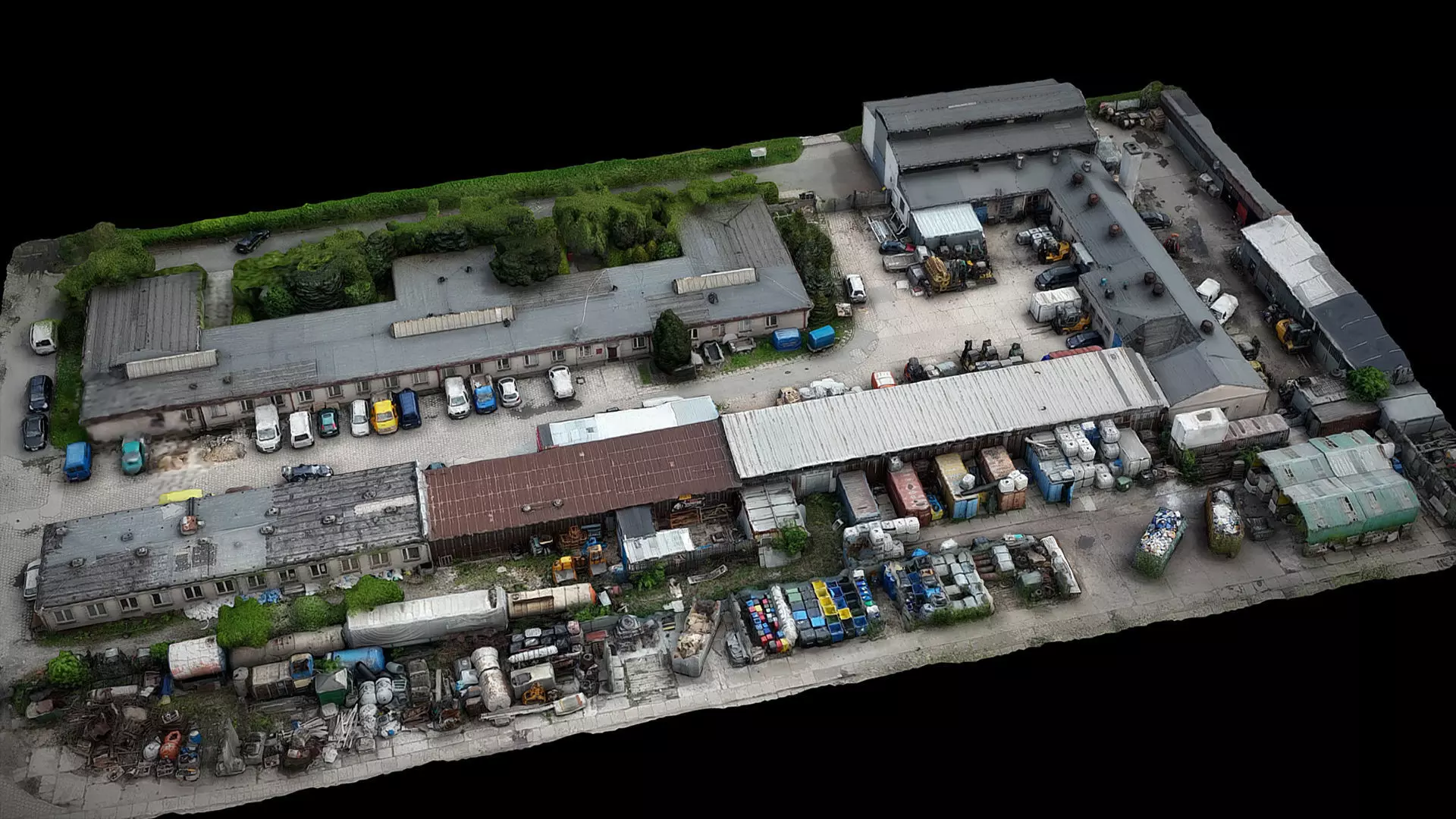 terrain buildings construction-site dronescan Low-poly 3D model_0