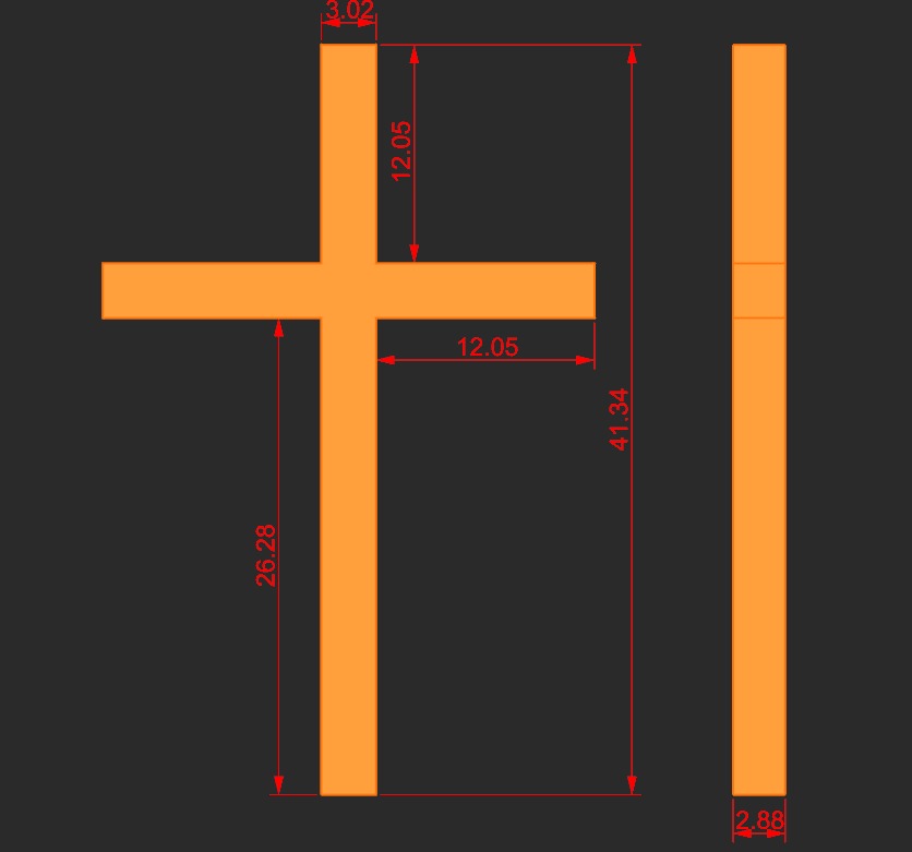 A CROSS WITH A STONE AND A SET OF EYELET AND BEADS INSERTS  3D print model_6