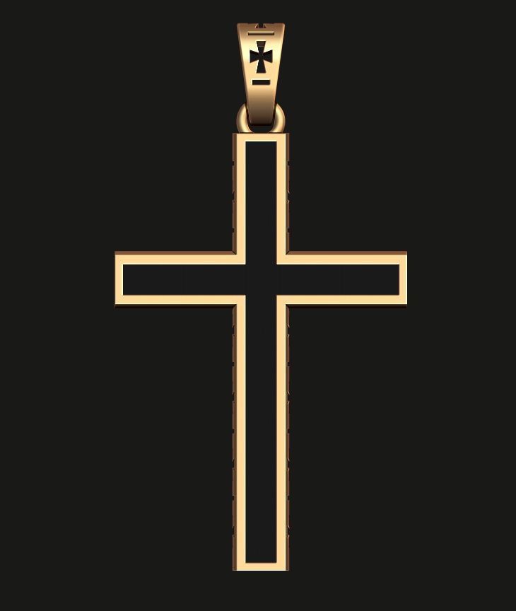 A CROSS WITH A STONE AND A SET OF EYELET AND BEADS INSERTS  3D print model_11