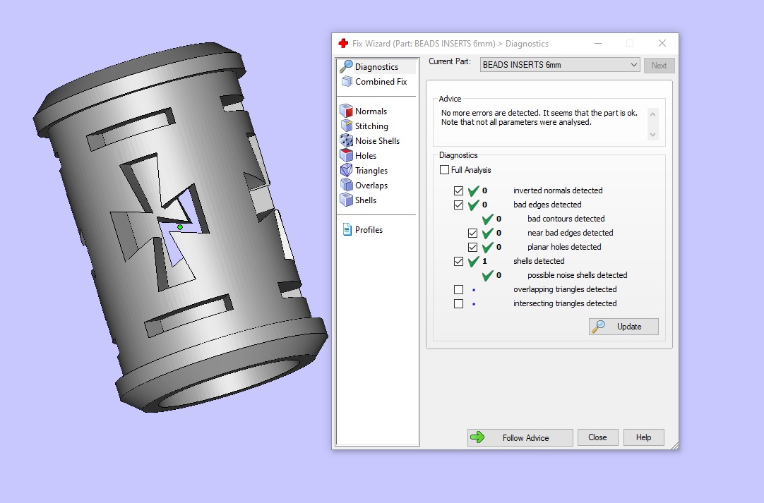 A CROSS WITH A STONE AND A SET OF EYELET AND BEADS INSERTS  3D print model_19