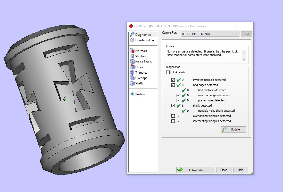 A CROSS WITH A STONE AND A SET OF EYELET AND BEADS INSERTS  3D print model_18