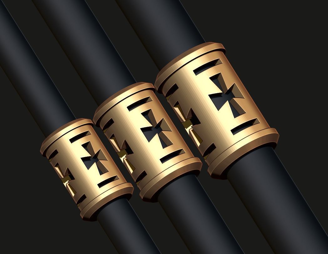 A CROSS WITH A STONE AND A SET OF EYELET AND BEADS INSERTS  3D print model_17