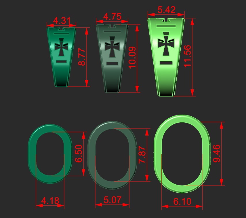 A CROSS WITH A STONE AND A SET OF EYELET AND BEADS INSERTS  3D print model_8