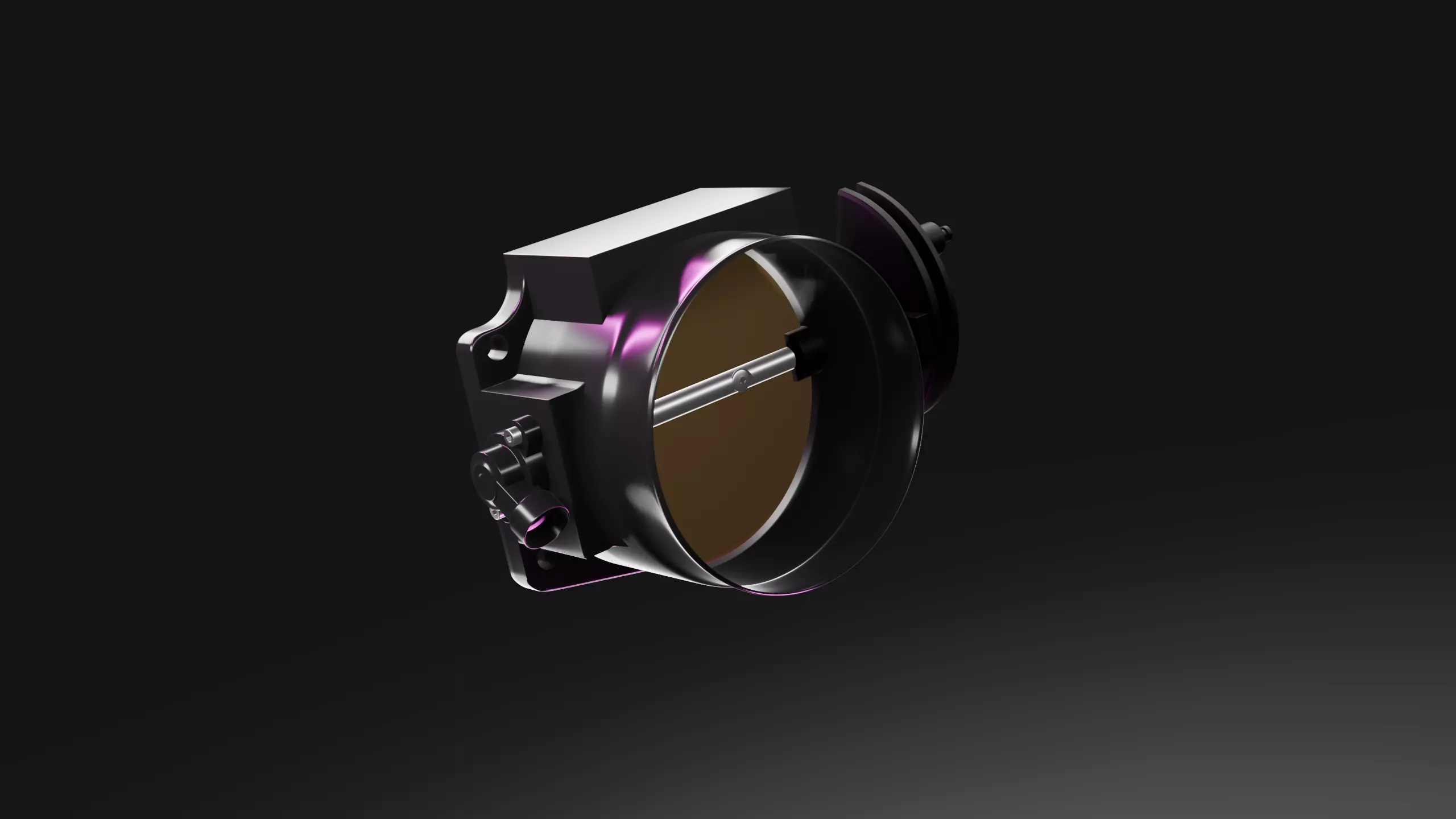 Car compressor throttle 3D model_0