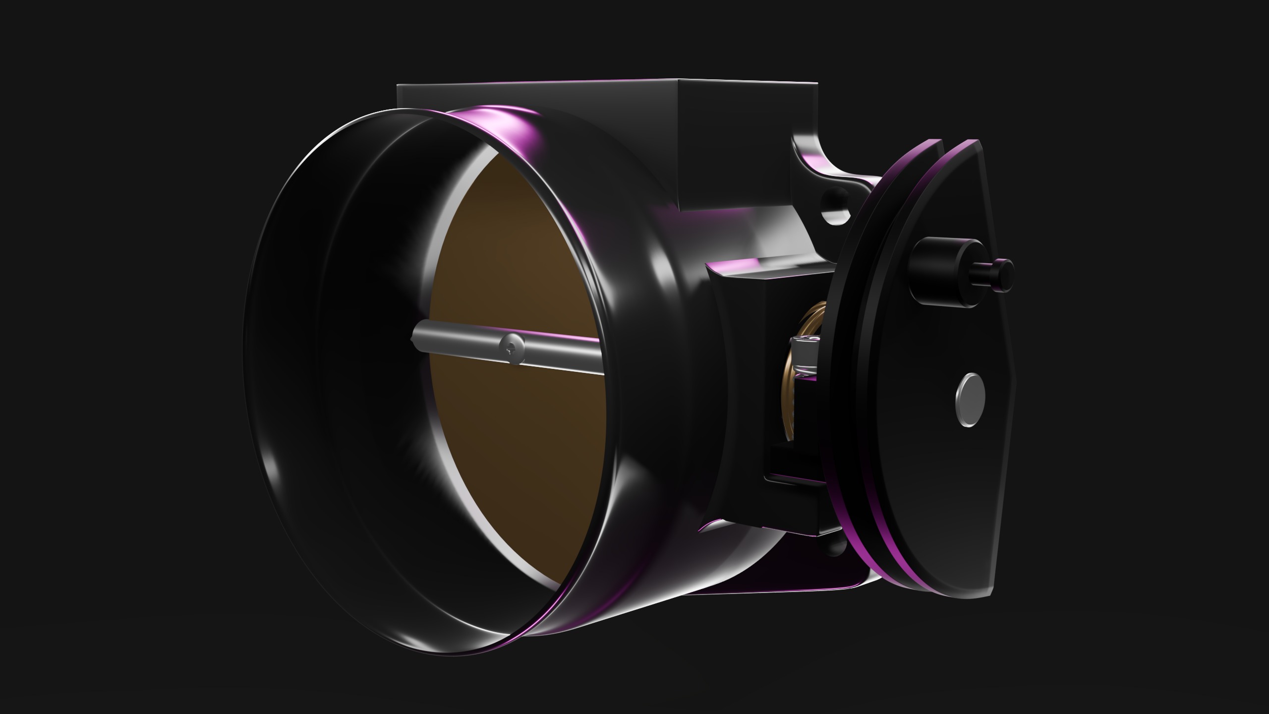 Car compressor throttle 3D model_2