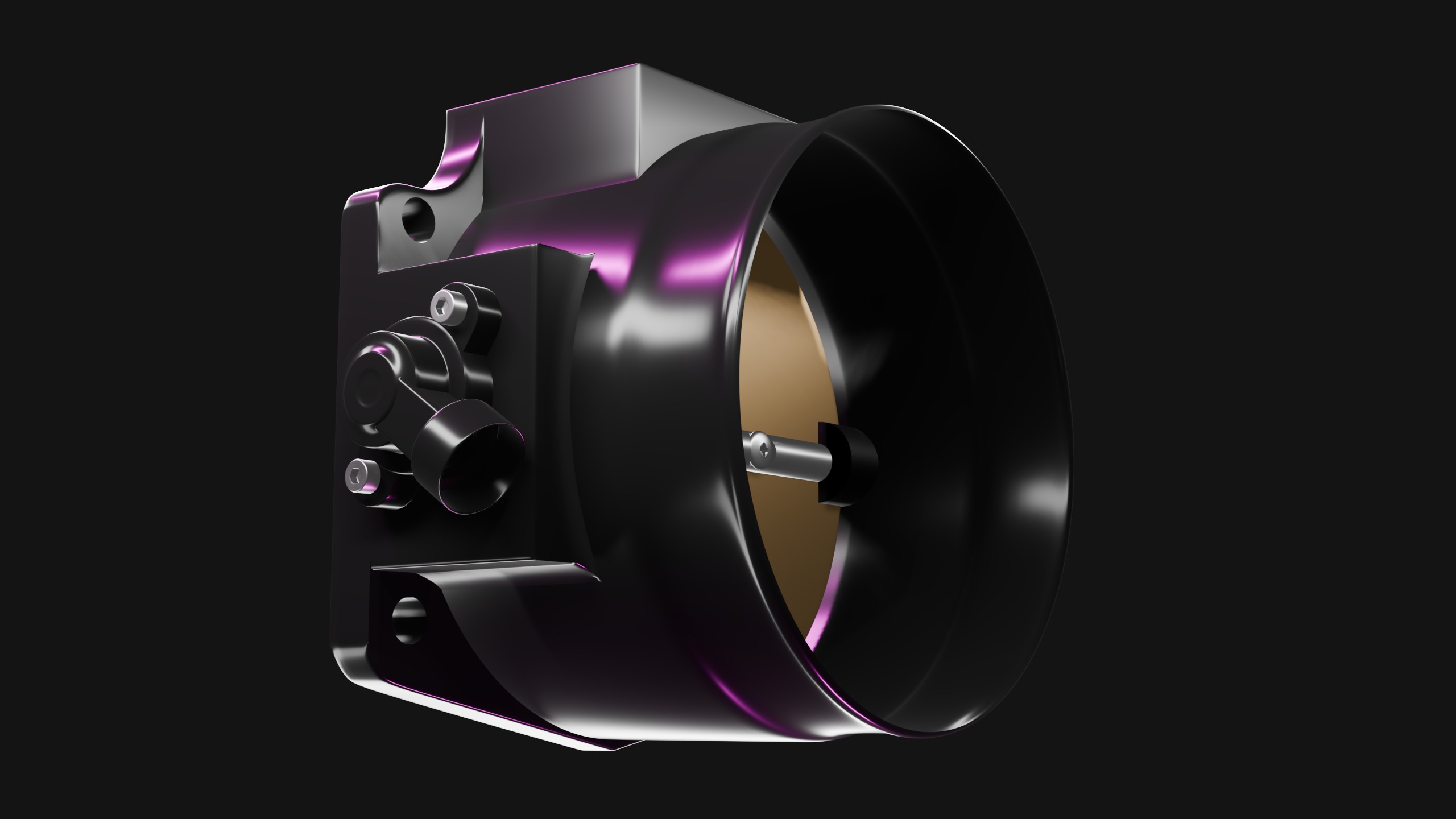 Car compressor throttle 3D model_1