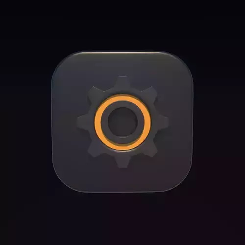 Settings icons 3D model