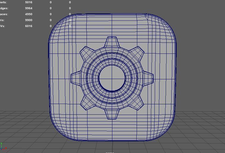 Settings icons 3D model_8
