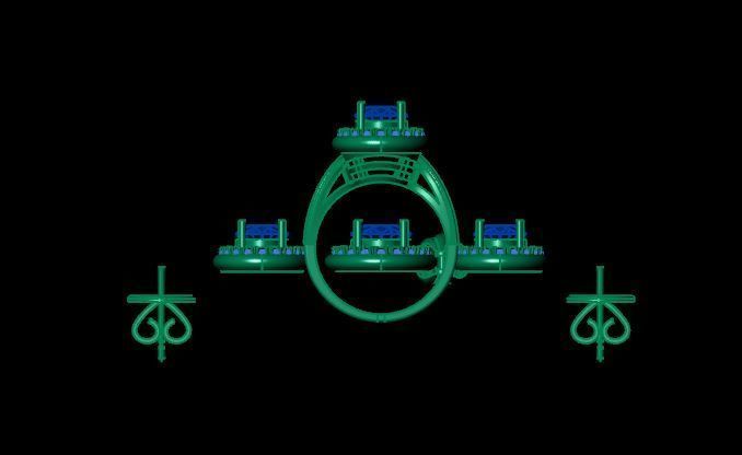 pendant set ruby and daimond 3D print model_11