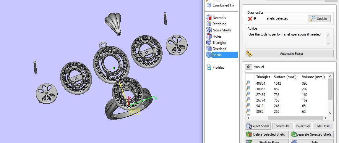 pendant set ruby and daimond 3D print model_21