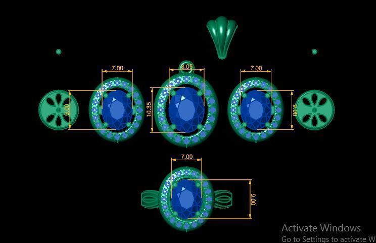 pendant set ruby and daimond 3D print model_14