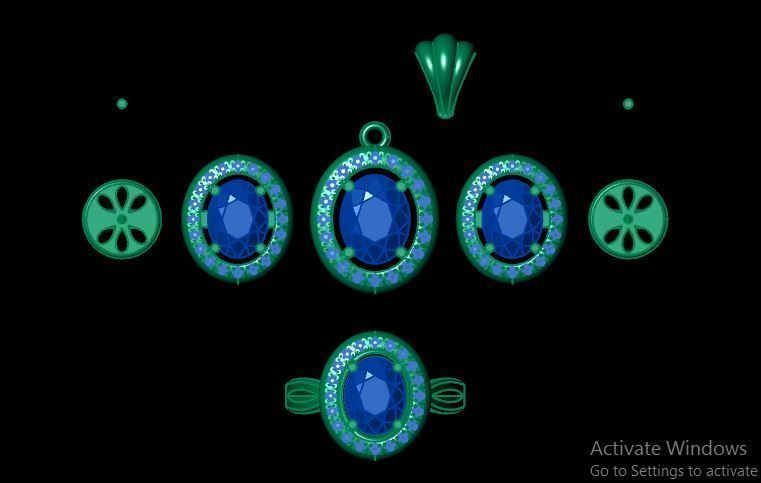 pendant set ruby and daimond 3D print model_9