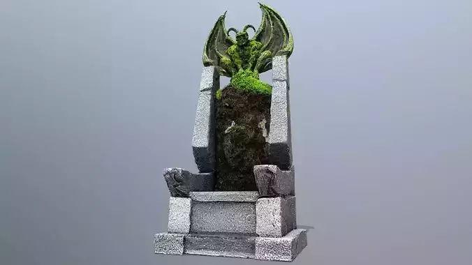 Devil Stone Throne Low-poly 3D model