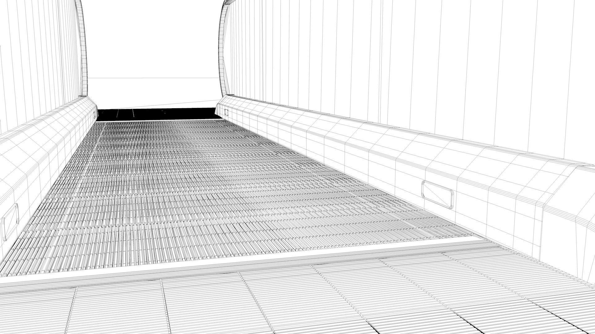 Moving Walkway and Escalator Without Stairs Adjustable 3D model_66