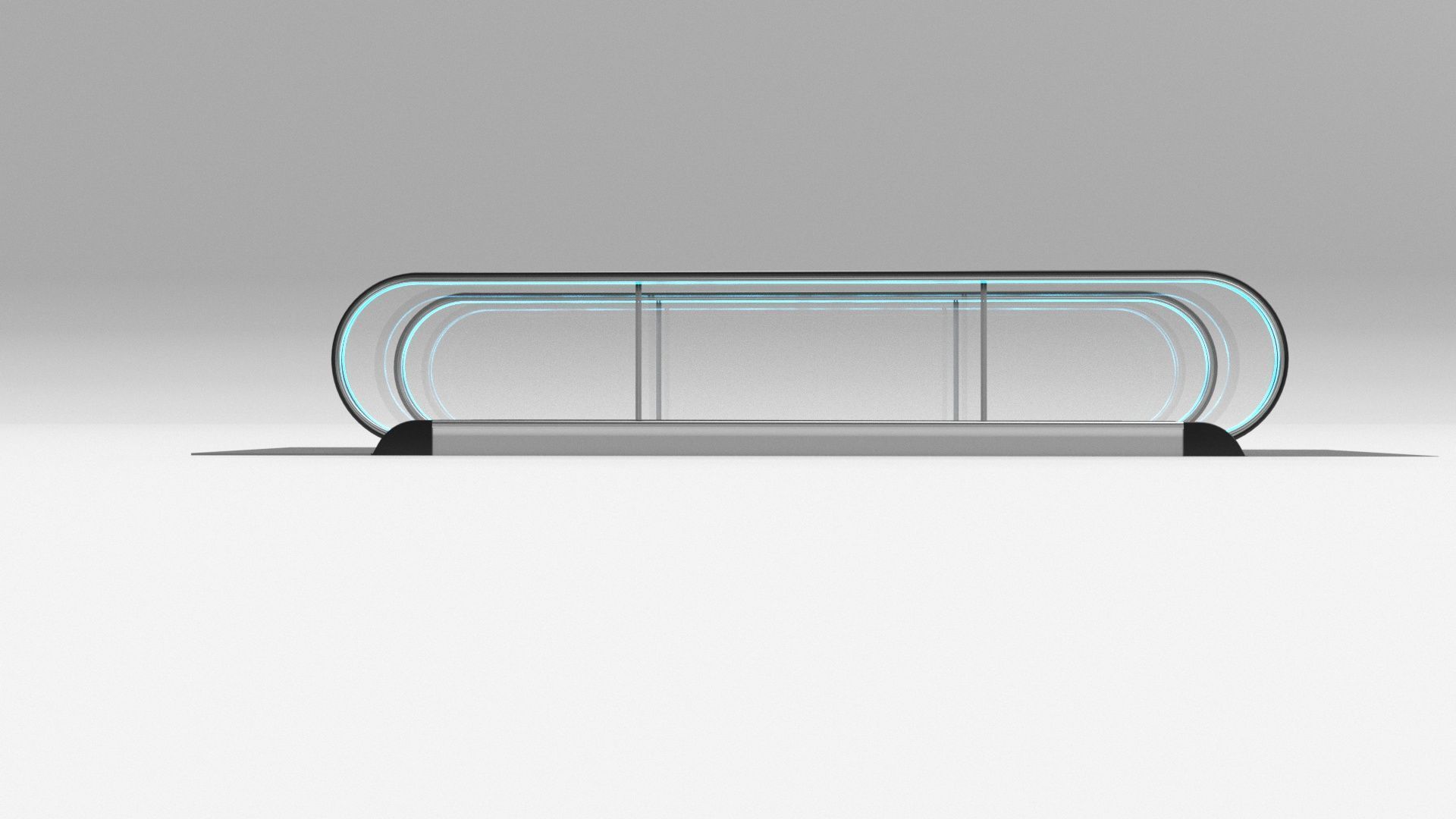 Moving Walkway and Escalator Without Stairs Adjustable 3D model_2