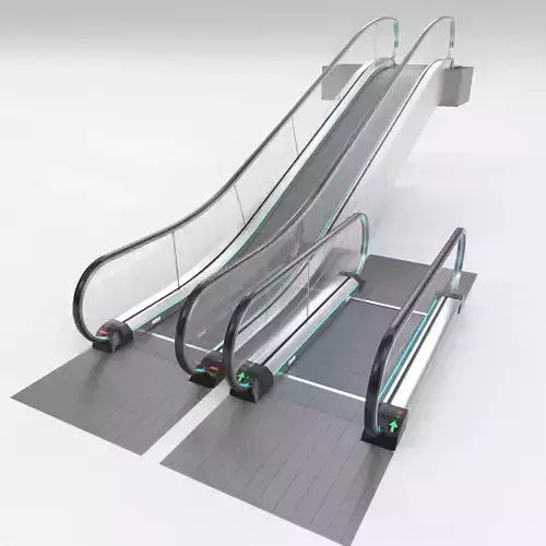 Moving Walkway and Escalator Without Stairs Adjustable 3D model Moving Walkway and Escalator Without Stairs Adjustable 3D model