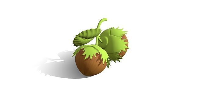 Whole Hazelnuts 3D model 2