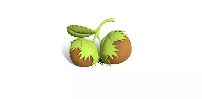 Whole Hazelnuts 3D model