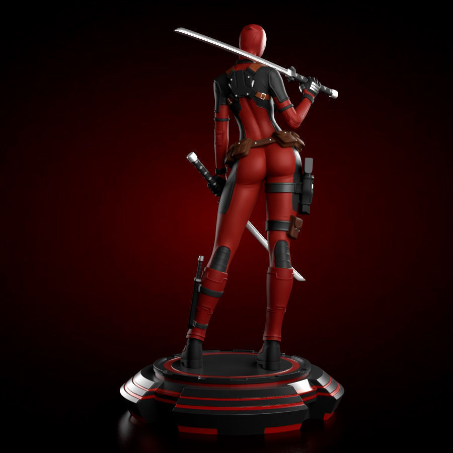 Lady Deadpool Figure 3D print model_5