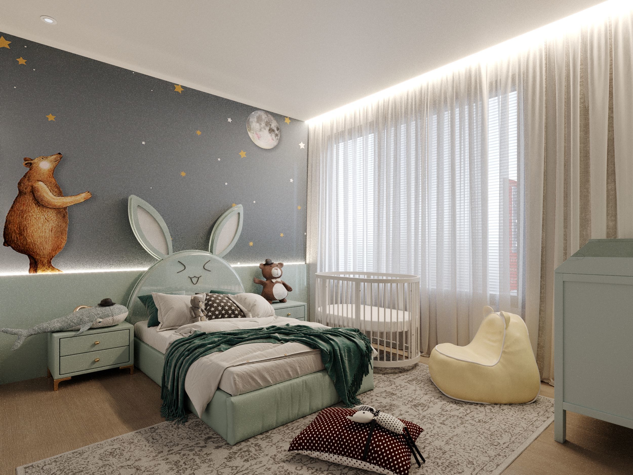bedroom for kids  3D model_2