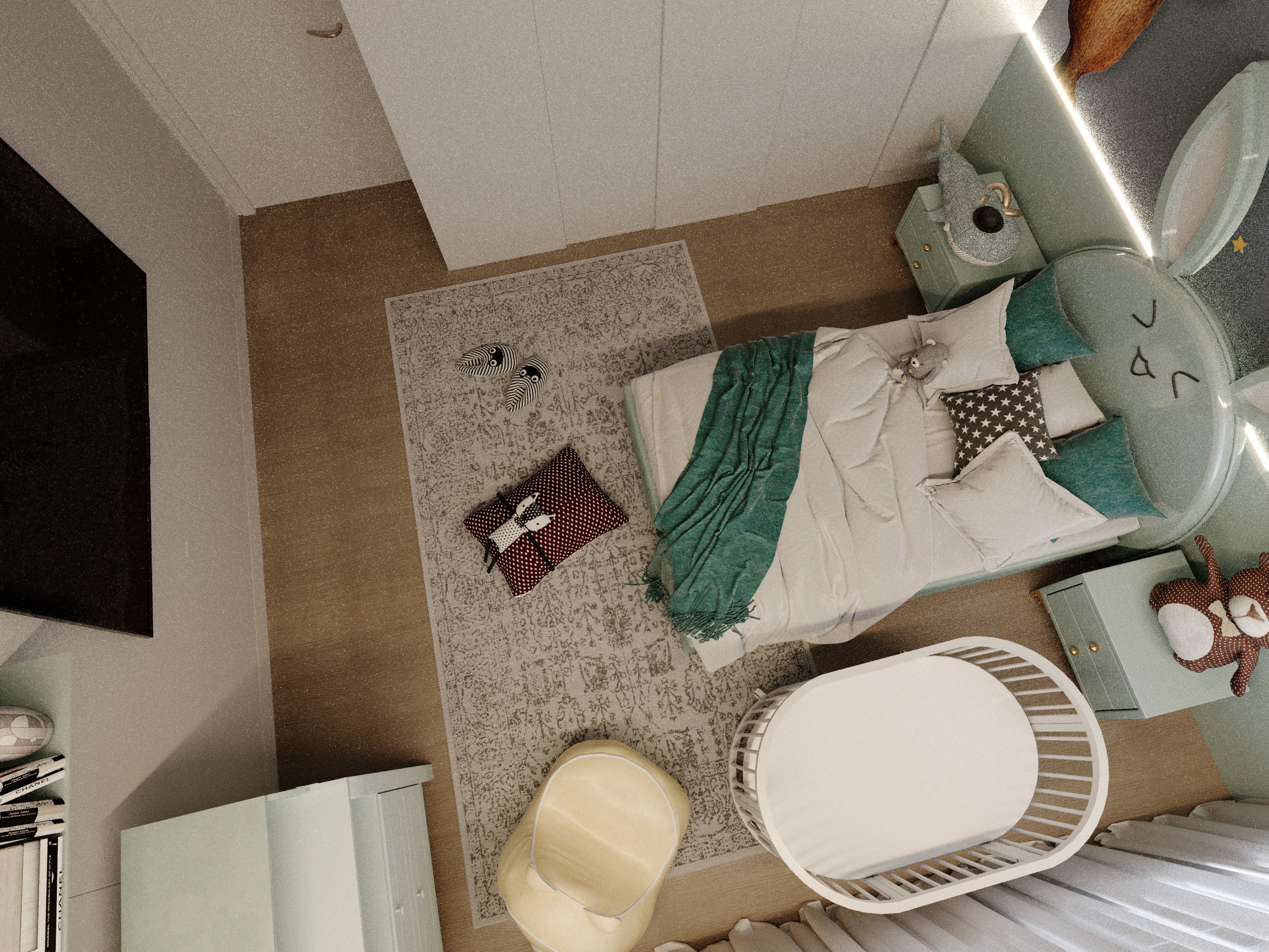 bedroom for kids  3D model_3