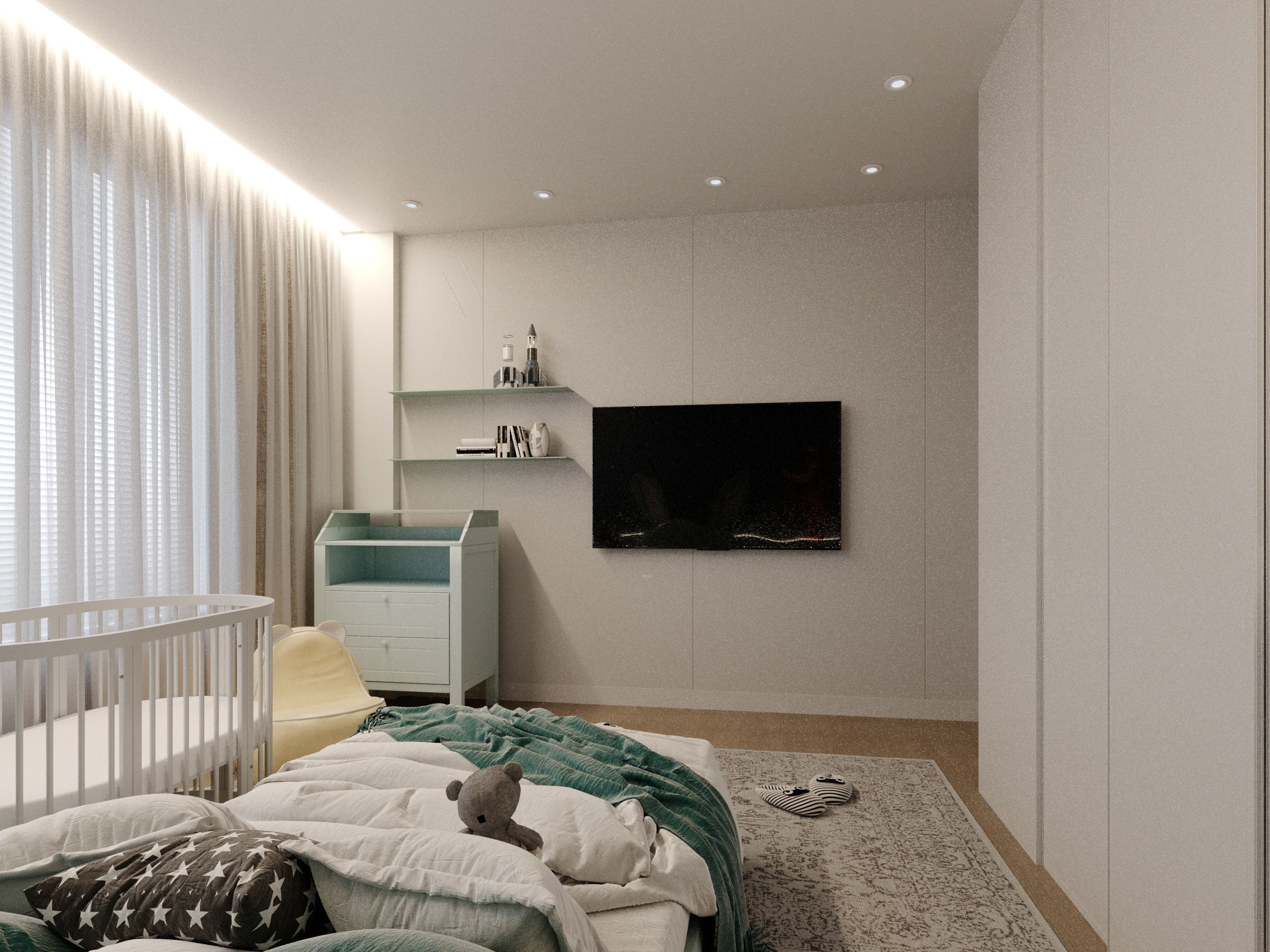 bedroom for kids  3D model_1
