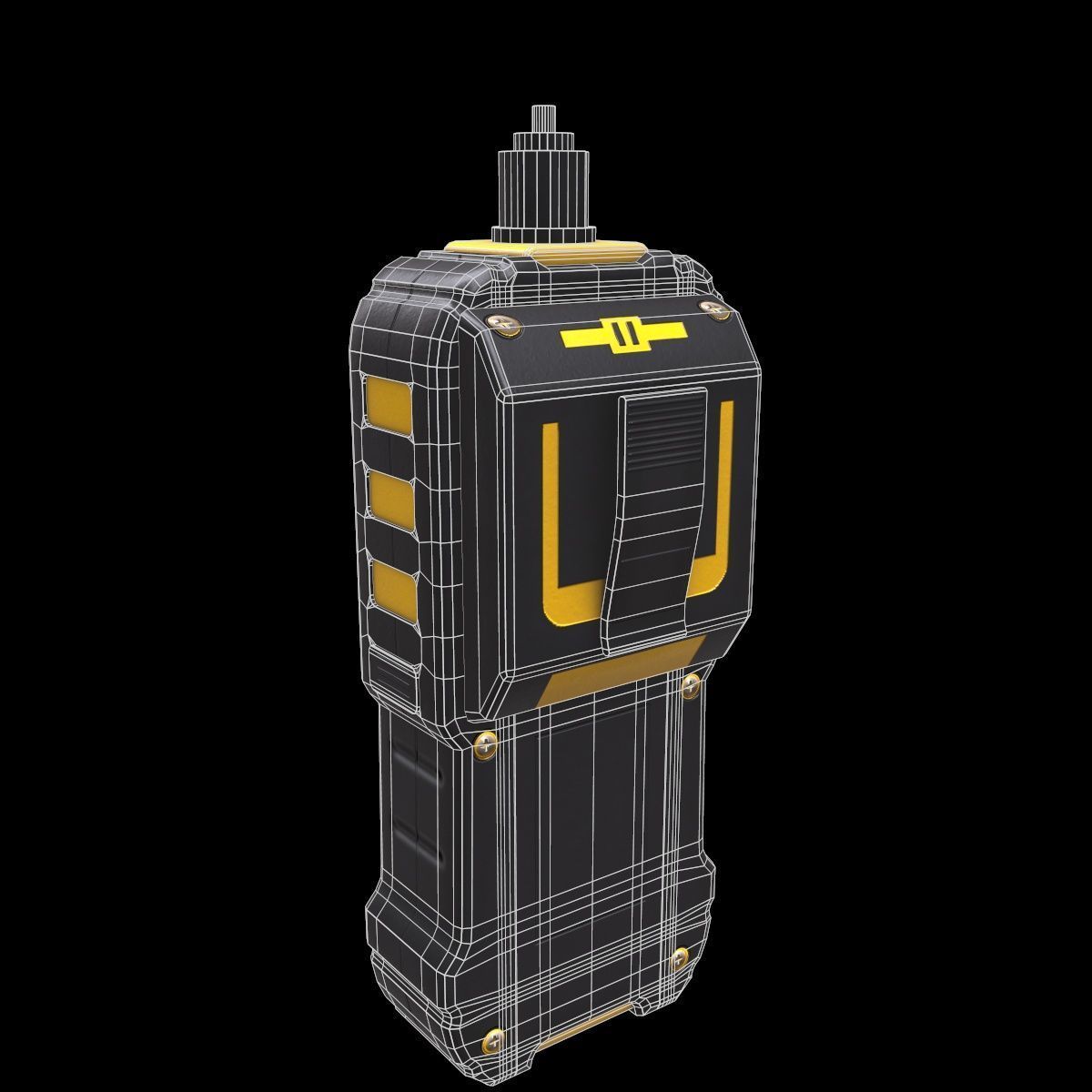 Gas Leak Detector Low Poly  Low-poly 3D model_16
