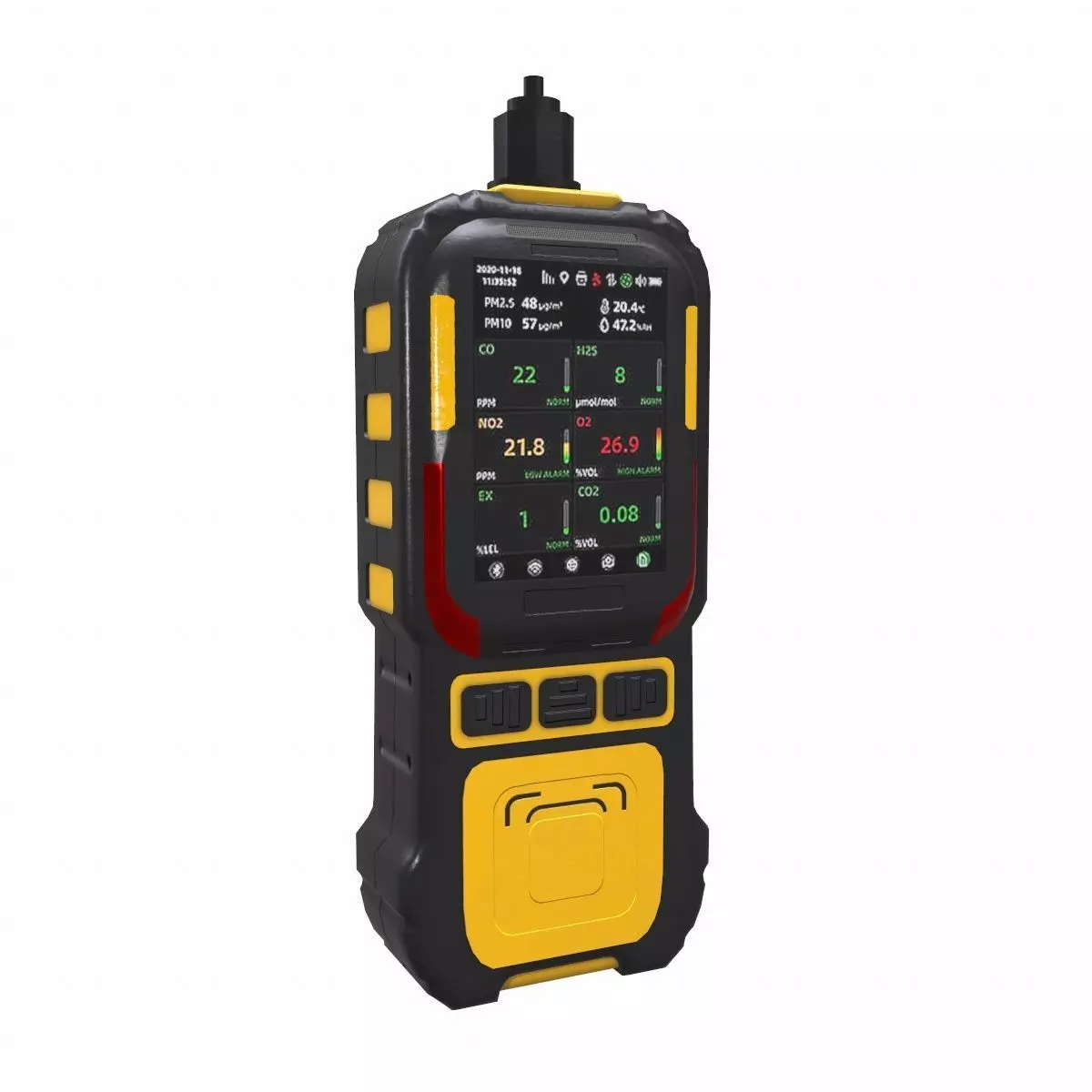 Gas Leak Detector Low Poly  Low-poly 3D model_0