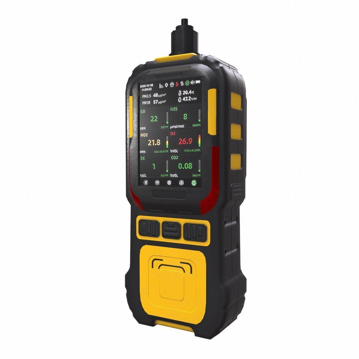 Gas Leak Detector Low Poly  Low-poly 3D model_1