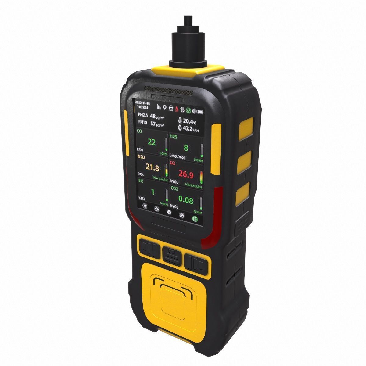 Gas Leak Detector Low Poly  Low-poly 3D model_8