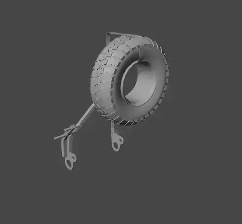 wheel carrier Free low-poly 3D model